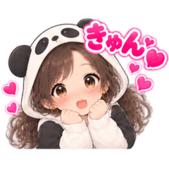パンダ女子のもふもふ日常〜被り物の女の子