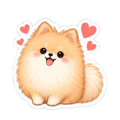 もふもふポメラニアン癒しスタンプ 40種類