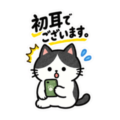 仕事みたいに返すハチワレねこ｜敬語返信