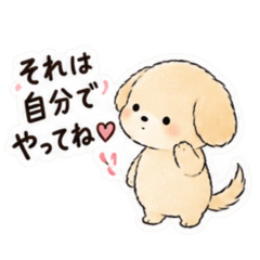 それは自分でやってね犬。｜家族の甘い拒否